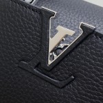 Louis Vuitton Capucines Mini N85513 Black Python Leather Handbag
