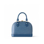 Louis Vuitton Alma BB M14853 Blue Epi Leather Bag with Gold Hardware