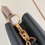Louis Vuitton Capucines BB Black and Grey Handbag Custom M20844 M20845