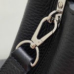 Louis Vuitton Capucines Mini N85513 Black Python Leather Handbag