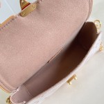 Louis Vuitton M26583 Pochette Camille White Floral Monogram Dune Canvas Handbag