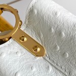 Louis Vuitton Capucines BB White Taurillon Leather Handbag M24713