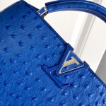 Louis Vuitton Capucines BB Custom Blue Taurillon Leather Handbag M24713 M24714
