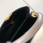 Louis Vuitton Capucines BB Black and Grey Handbag Custom M20844 M20845