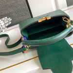 Louis Vuitton Capucines BB Custom Green Taurillon Leather Handbag M24713 M24714