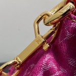 Louis Vuitton M95216 Pink Purple & Denim Blue Vintage Denim Baguette Bag