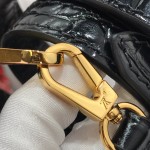 Louis Vuitton Capucines M94227 Crocodile-Embossed Leather Handbag in Khaki – Mini and MM