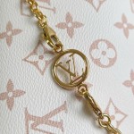 Louis Vuitton M26583 Pochette Camille White Floral Monogram Dune Canvas Handbag