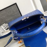 Louis Vuitton Capucines BB Custom Blue Taurillon Leather Handbag M24713 M24714