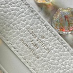 Louis Vuitton Capucines BB White Taurillon Calfskin Handbag with Gold Hardware