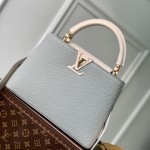 Louis Vuitton Capucines MM Handbag M21296 Small in Grey Leather