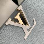 Louis Vuitton Capucines MM Handbag M21296 Small in Grey Leather