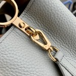 Louis Vuitton Capucines MM Handbag M21296 Small in Grey Leather
