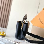 Louis Vuitton Capucines BB M81408 Black Python Dynamic Chip Leather Bag