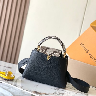 Louis Vuitton - Capucines BB M81408 Black Python Dynamic Chip Edition Premium MB Chip Leather