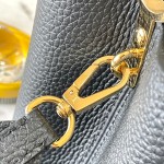 Louis Vuitton Capucines BB M81408 Black Python Dynamic Chip Leather Bag