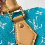 Louis Vuitton Speedy P9 Bandouliere 25 Handbag M11562 Windy Purple & M11561 Lake Blue with A-grade Full Steel Hardware (9.84 x 5.91 x 5.91 inches)