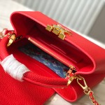 Louis Vuitton Capucines M13250 Red Cherry Patchwork Gold Chain Handbag