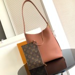 Louis Vuitton Low Key Hobo Bag in grained calfskin leather with adjustable shoulder strap