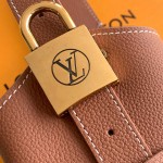 Louis Vuitton Low Key Hobo Bag in grained calfskin leather with adjustable shoulder strap
