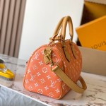 Louis Vuitton Speedy P9 Bandouliere 25 Handbag M13912 Tangerine Orange with A-grade Full Steel Hardware (9.84 x 5.91 x 5.91 inches)