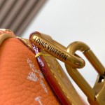 Louis Vuitton Speedy P9 Bandouliere 25 Handbag M13912 Tangerine Orange with A-grade Full Steel Hardware (9.84 x 5.91 x 5.91 inches)