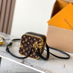 Louis Vuitton Treasure Box Limited Edition Handbag M83089 with Full Steel Hardware (4.13 x 4.13 x 4.13 inches)