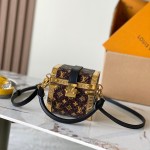 Louis Vuitton Treasure Box Limited Edition Handbag M83089 with Full Steel Hardware (4.13 x 4.13 x 4.13 inches)