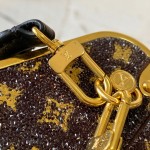 Louis Vuitton Treasure Box Limited Edition Handbag M83089 with Full Steel Hardware (4.13 x 4.13 x 4.13 inches)