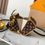Louis Vuitton Treasure Box Limited Edition Handbag M83089 with Full Steel Hardware (4.13 x 4.13 x 4.13 inches)