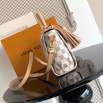 Louis Vuitton Croisette Damier Azur canvas handbag with leather tassel