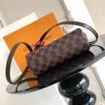 Louis Vuitton Croisette Damier Azur canvas handbag with leather tassel