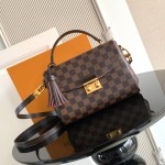 Louis Vuitton Croisette Damier Azur canvas handbag with leather tassel