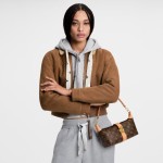 Louis Vuitton Pochette Voyage Souple M26015 in Monogram Canvas with Boro Patchwork