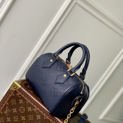 Louis Vuitton - Speedy Bandoulière 20 Handbag M58953 Deep Blue Monogram Empreinte Leather