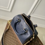 Louis Vuitton Speedy Bandoulière 20 M58953 Deep Blue Monogram Empreinte Leather Handbag