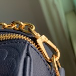 Louis Vuitton Speedy Bandoulière 20 M58953 Deep Blue Monogram Empreinte Leather Handbag