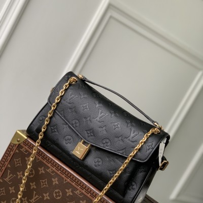 Louis Vuitton - Anytime Flap Bag M14973 Beige / M14604 Black Monogram Empreinte Leather