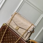 Louis Vuitton Anytime Flap Bag M14973 Beige / M14604 Black Monogram Empreinte Leather
