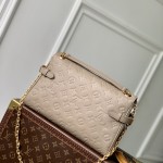 Louis Vuitton Anytime Flap Bag M14973 Beige / M14604 Black Monogram Empreinte Leather