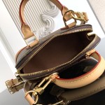 Louis Vuitton Nano Alma Handbag in Monogram Canvas with Leather Trim