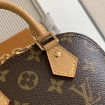 Louis Vuitton Nano Alma Handbag in Monogram Canvas with Leather Trim