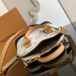 Louis Vuitton Nano Alma Handbag in Monogram Canvas with Leather Trim