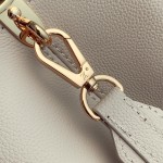 Louis Vuitton Capucines Souple M12929 Gray Medium Grained Calfskin Handbag