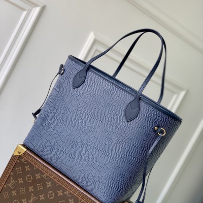 Louis Vuitton - Neverfull MM M14856 Blue & White Wave Pattern Epi Leather Tote Bag with Removable Pouch