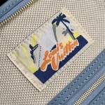 Louis Vuitton Nevereverfull Tote Bag N00198 in Damier Denim 3D Cotton Canvas with Leather Trims