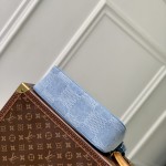 Louis Vuitton Pochette Accessoire XL N00204 Damier Denim 3D Cotton Canvas