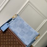 Louis Vuitton Pochette Accessoire XL N00204 Damier Denim 3D Cotton Canvas