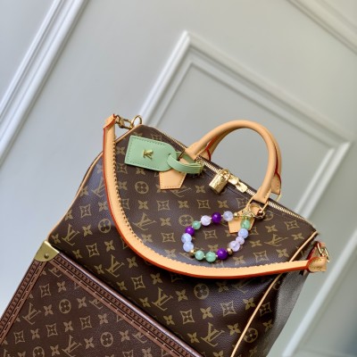 Louis Vuitton - Speedy Soft 30 Lucky Bag M15107 Monogram Canvas with VVN Leather Trim