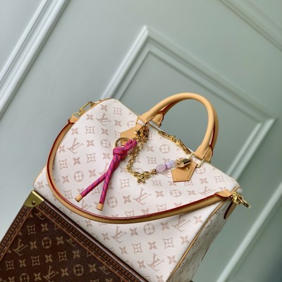Louis Vuitton Speedy Soft 30 Lucky Bag M15108 Monogram Dune Canvas with VVN Leather Trim